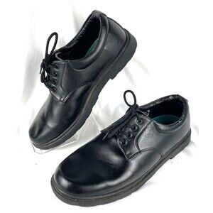 Bata Leather Derby Casual/Dress Shoe Size 9 Black Lace Up FLAW